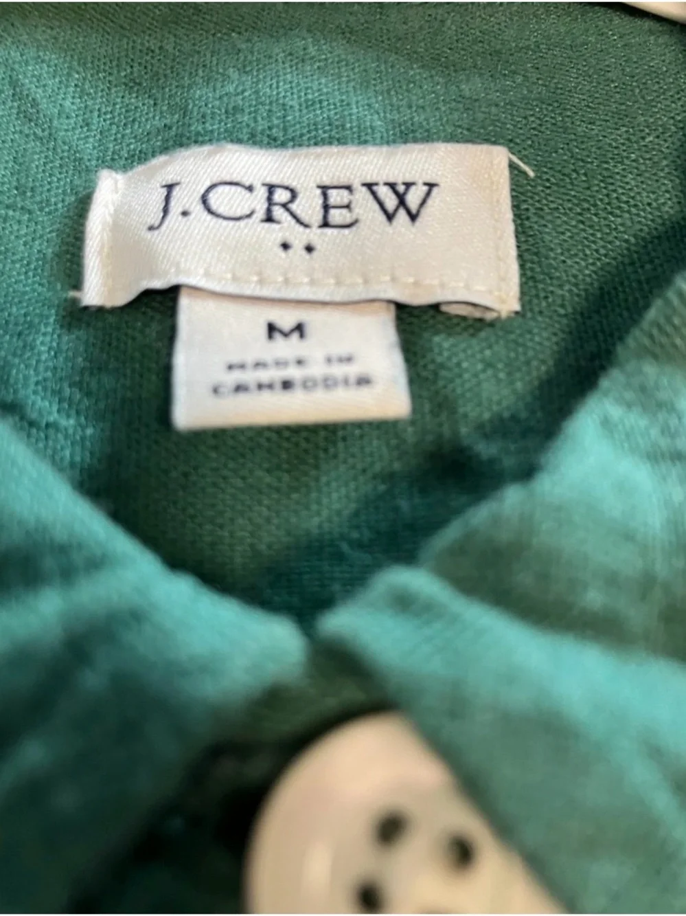 J. Crew Teal Green Button-Up Top